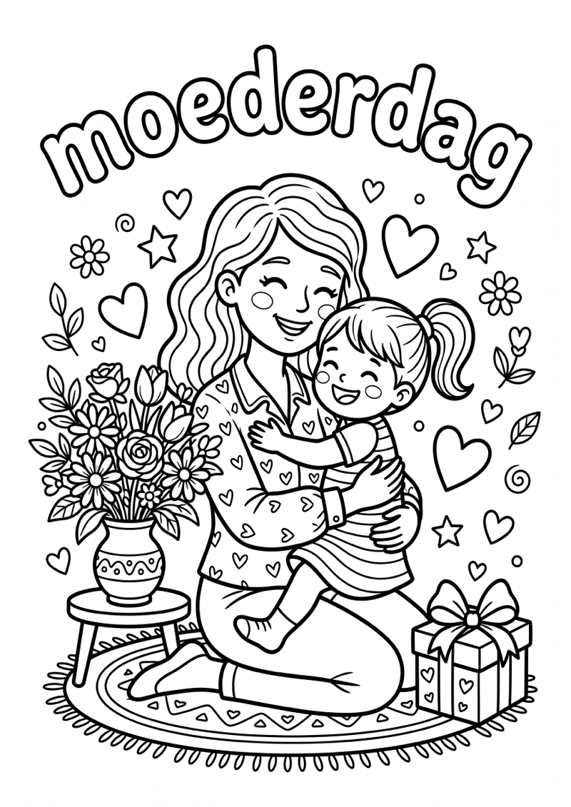 Moederdag kleurplaat