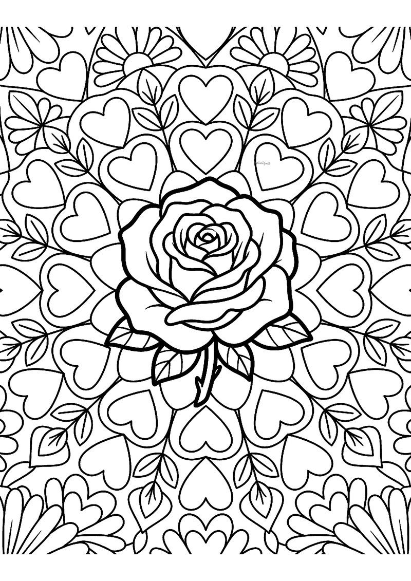 Moederdag mandala kleurplaat — gratis kleurplaat printen