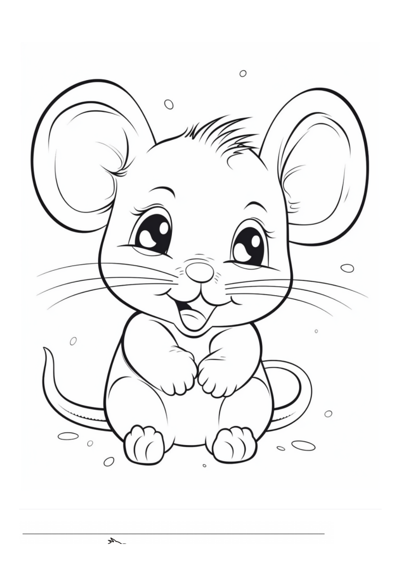 Baby Muis Kleurplaat — gratis kleurplaat printen