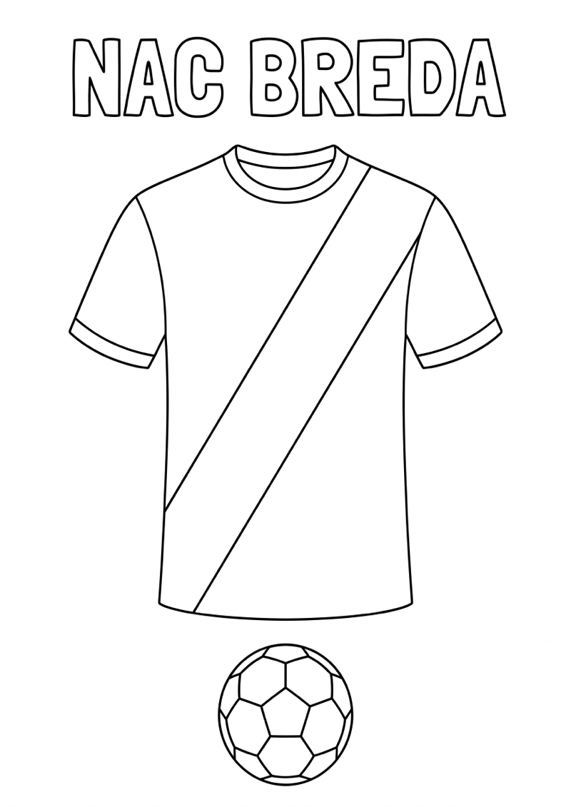 Nac Breda Voetbalshirt Kleurplaat — gratis kleurplaat printen