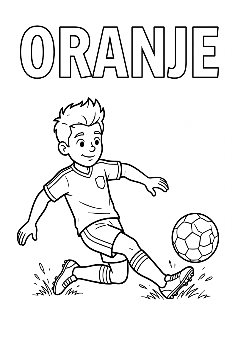 Nederlandse Speler Sliding Kleurplaat