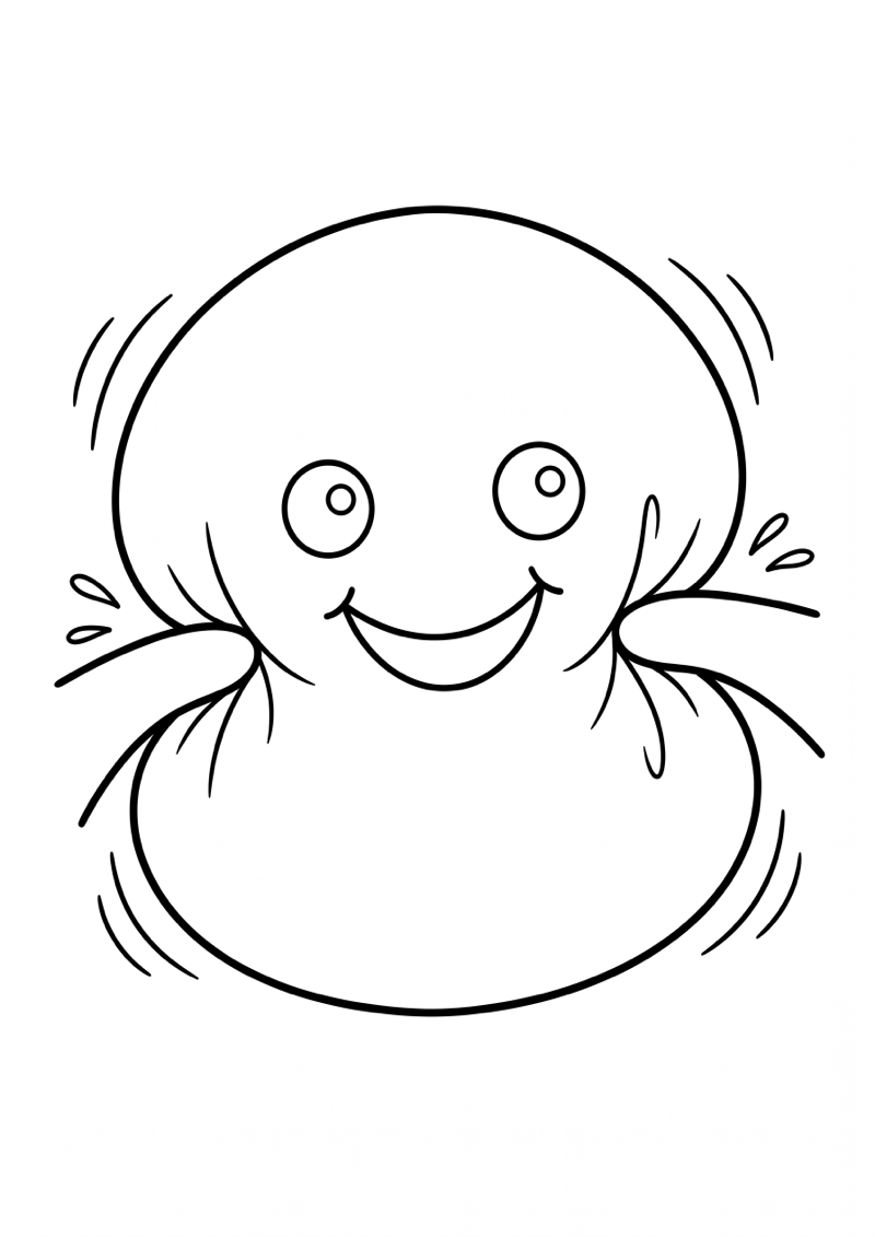 Needoh Grote Squishy met Actie Lijnen Kleurplaat — gratis kleurplaat