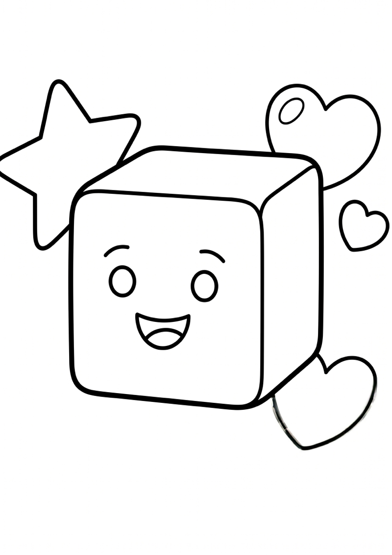 Needoh Kubus Squishy Kleurplaat — gratis kleurplaat