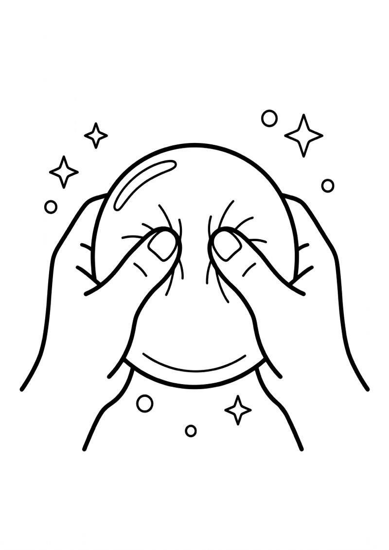 Needoh Ronde Squishy in Handen Kleurplaat — gratis kleurplaat