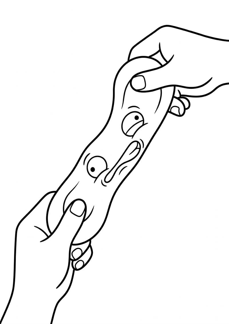 Needoh Squishy Uitrekken Kleurplaat — gratis kleurplaat