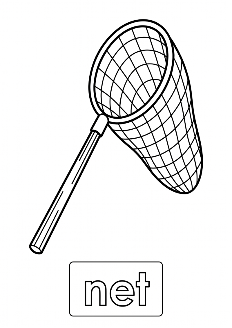 Net Woordkaart Kleurplaat — gratis kleurplaat