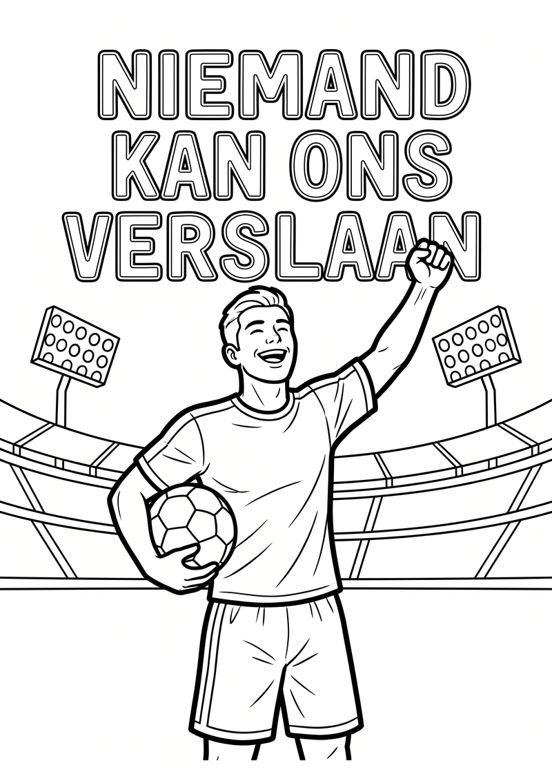 Niemand Kan Ons Verslaan Kleurplaat — gratis kleurplaat printen