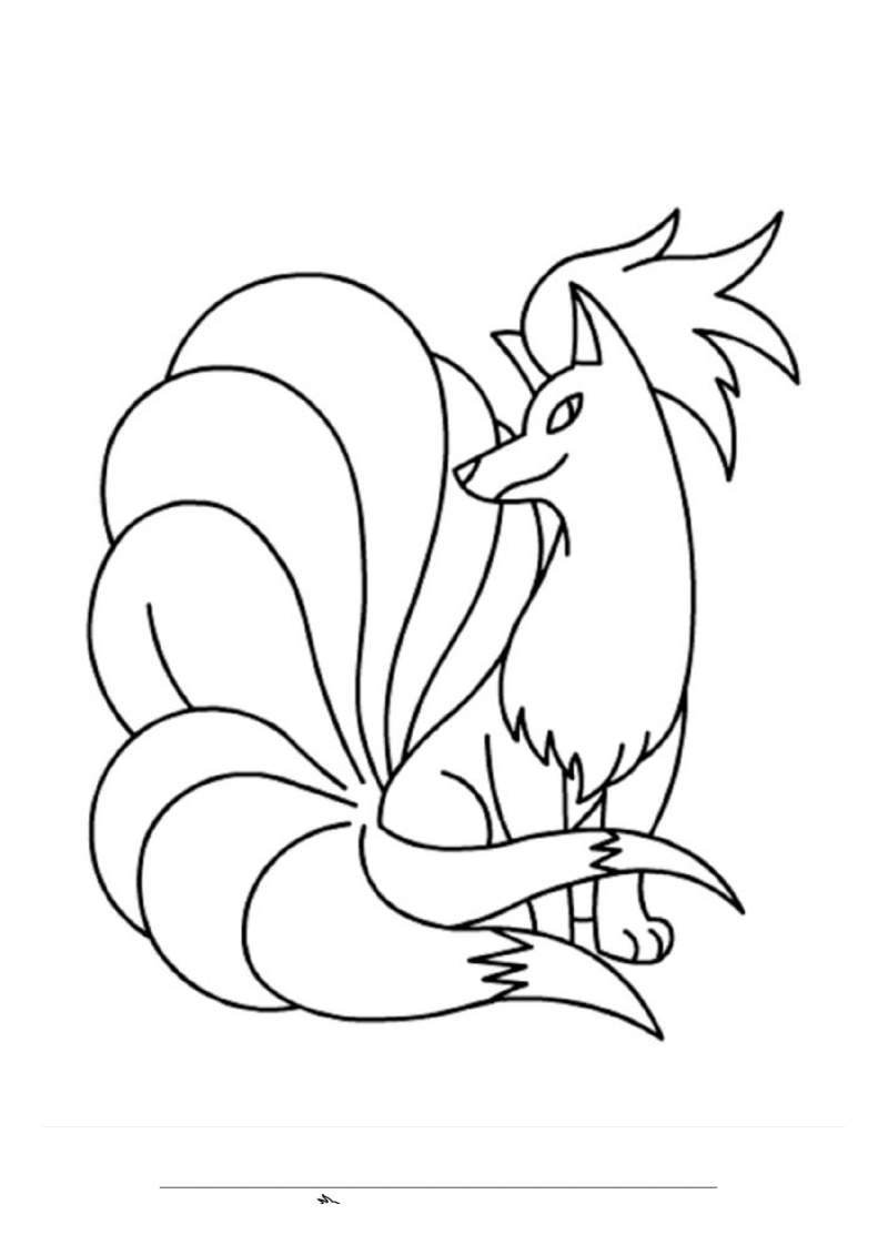 Ninetales Kleurplaat — gratis kleurplaat