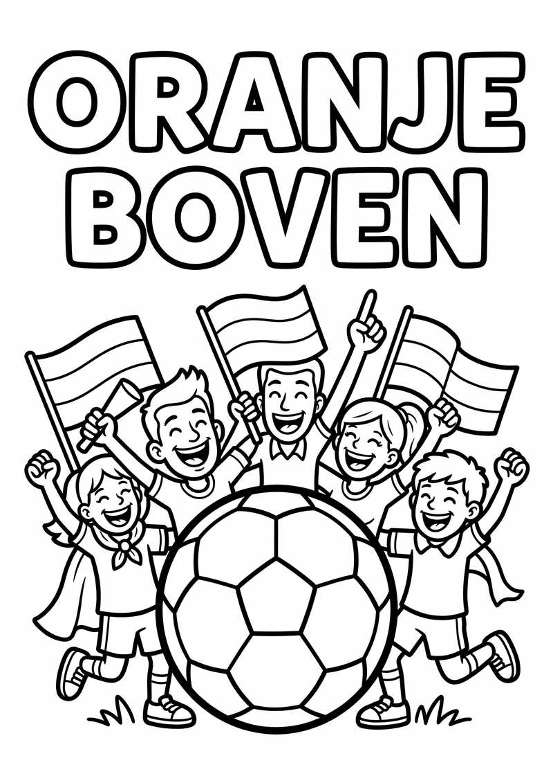 Oranje Boven Kleurplaat — gratis kleurplaat printen
