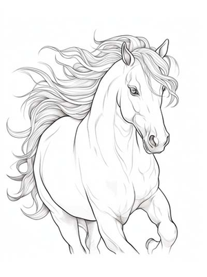 Paard 13 2 Kleurplaat — gratis kleurplaat