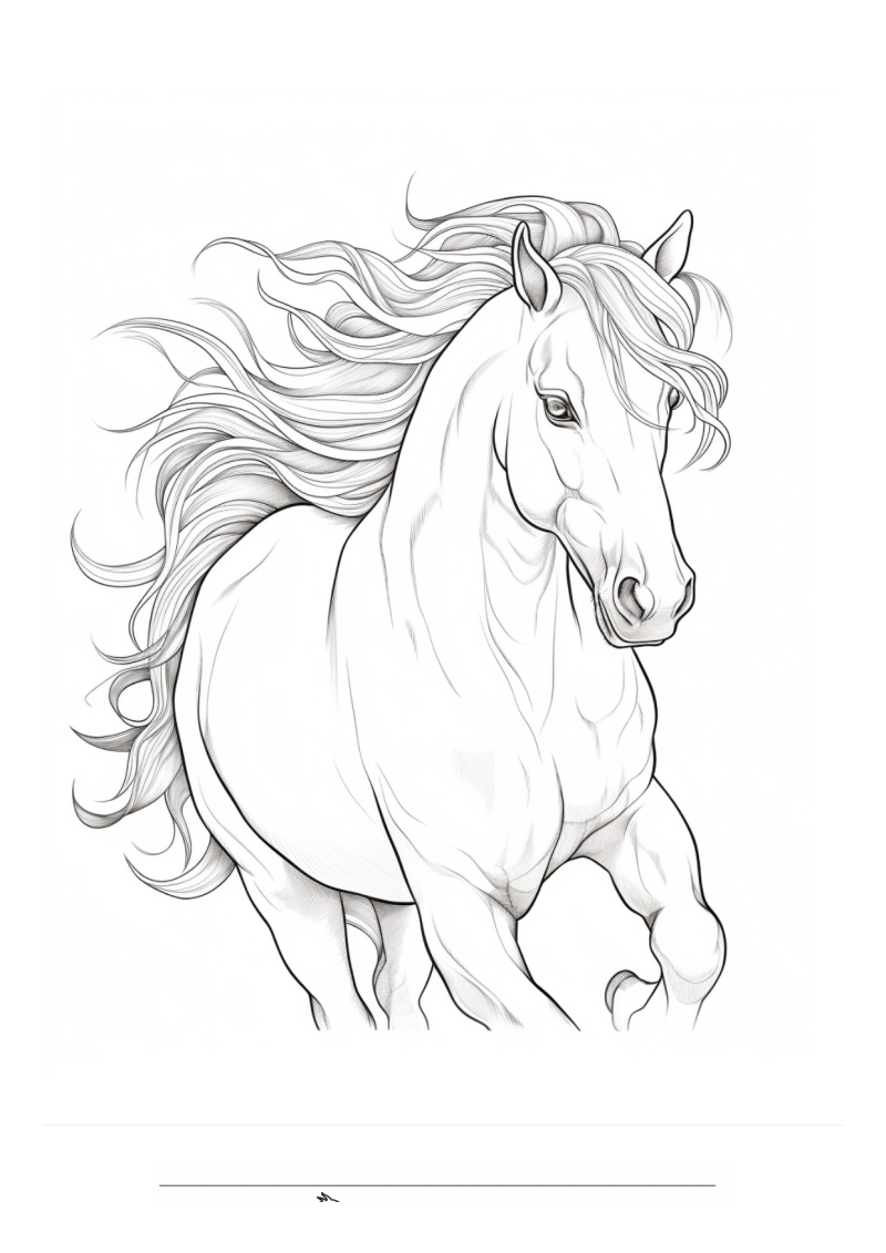 Paard 13 Kleurplaat — gratis kleurplaat