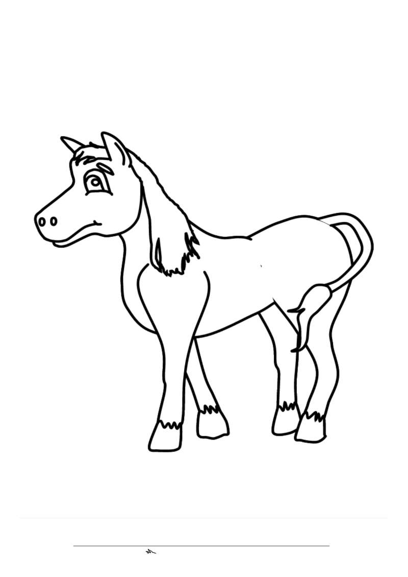 Paard 14 2 Kleurplaat — gratis kleurplaat