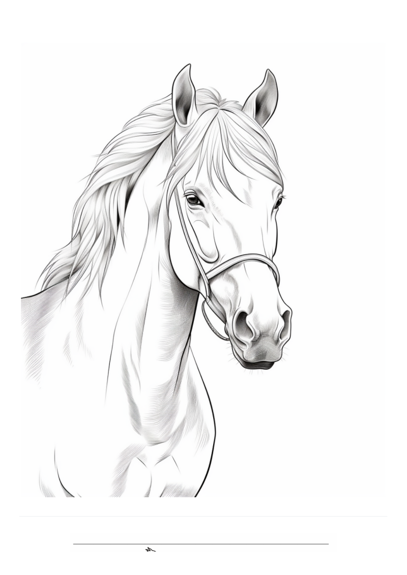 Paard 14 Kleurplaat — gratis kleurplaat