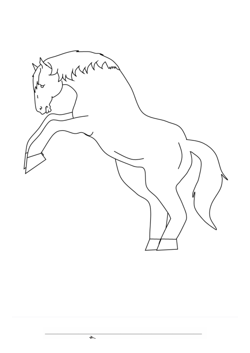 Paard 18 Kleurplaat — gratis kleurplaat