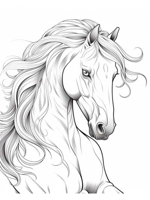 Paard 19 Kleurplaat — gratis kleurplaat
