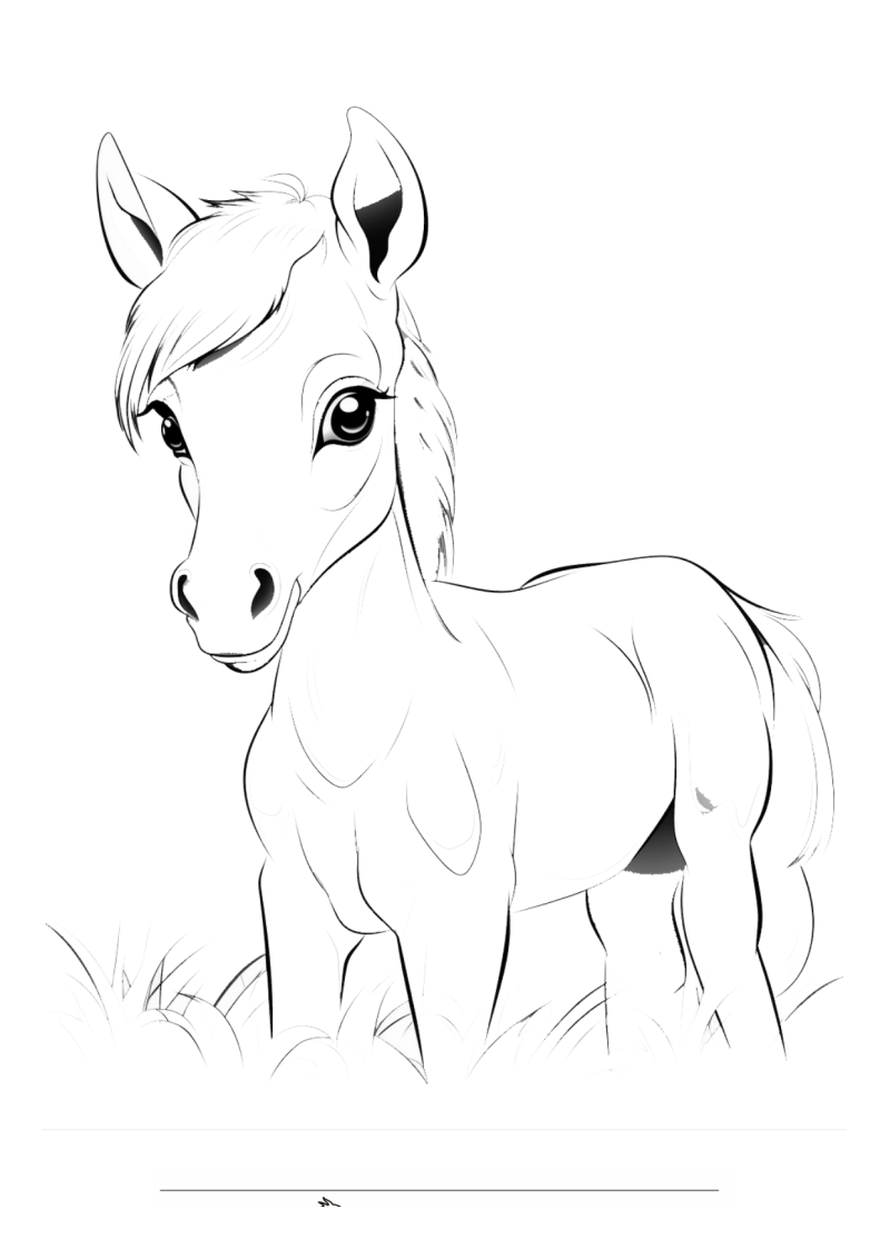 Paard 2 Kleurplaat — gratis kleurplaat