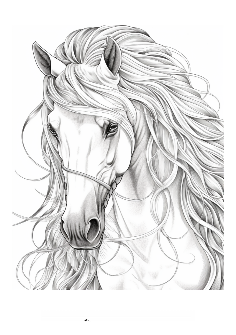 Paard 23 Kleurplaat — gratis kleurplaat