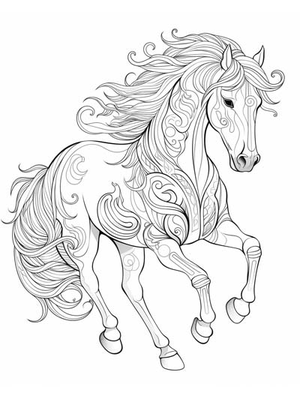 Paard 25 Kleurplaat — gratis kleurplaat