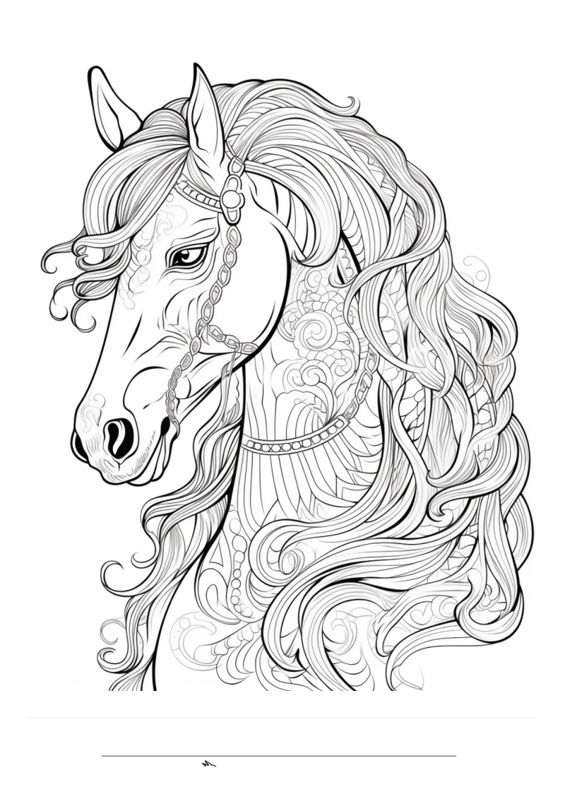 Paard 27 Kleurplaat — gratis kleurplaat