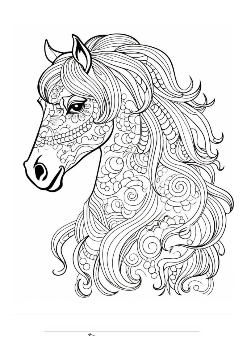Paard 28 Kleurplaat — gratis kleurplaat