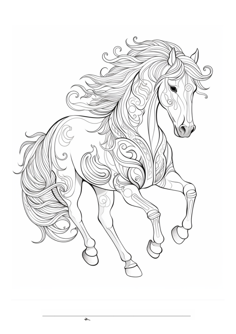 Paard Mandala Loopt Kleurplaat — gratis kleurplaat printen