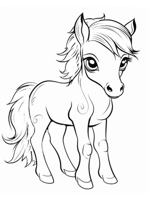 Baby Paard Kleurplaat