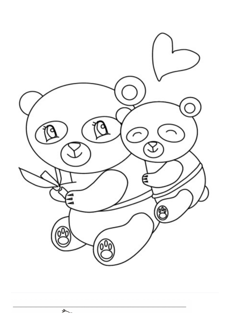 Baby Panda 3 Kleurplaat — gratis kleurplaat printen