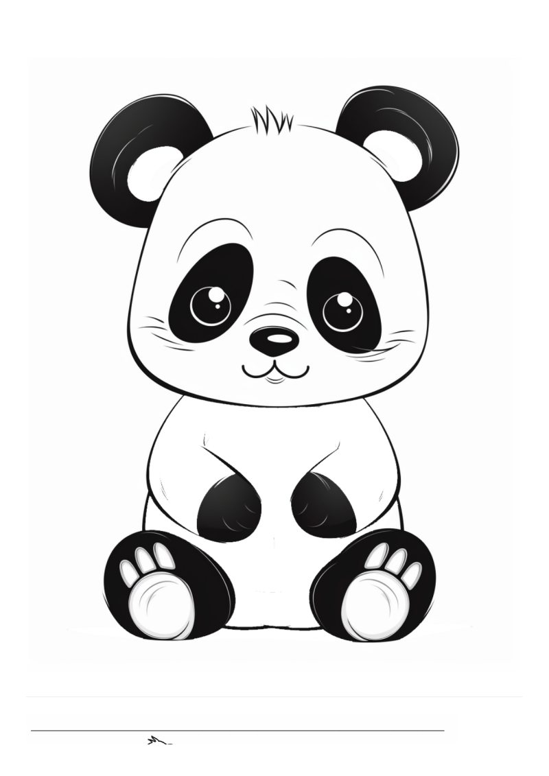 Baby Panda Kleurplaat — gratis kleurplaat printen