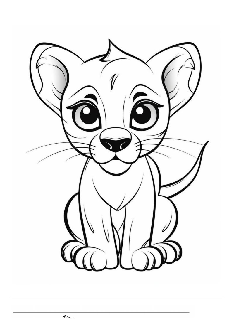 Baby Panter Kleurplaat — gratis kleurplaat printen