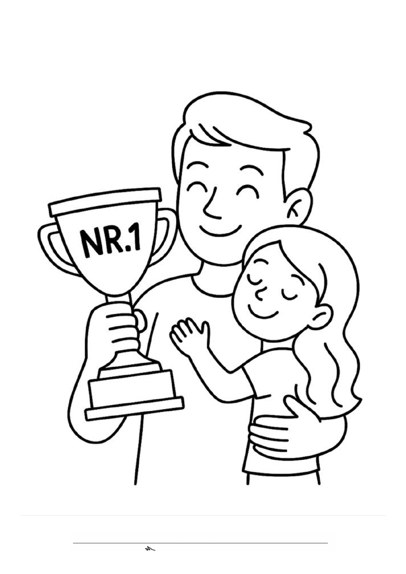 Papa is de beste Kleurplaat