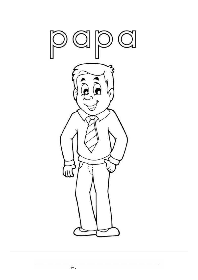 Papa Kleurplaat