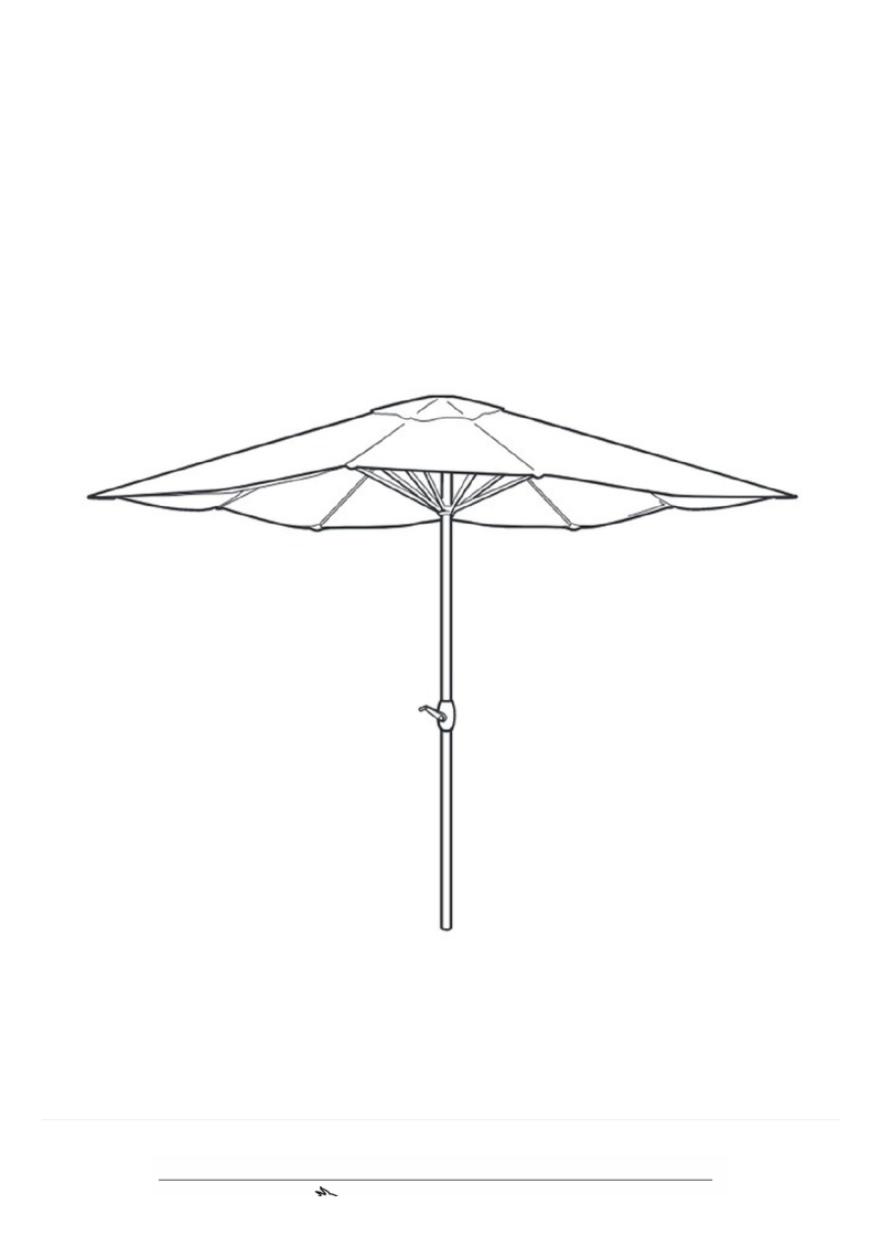 Parasol Kleurplaat — gratis kleurplaat
