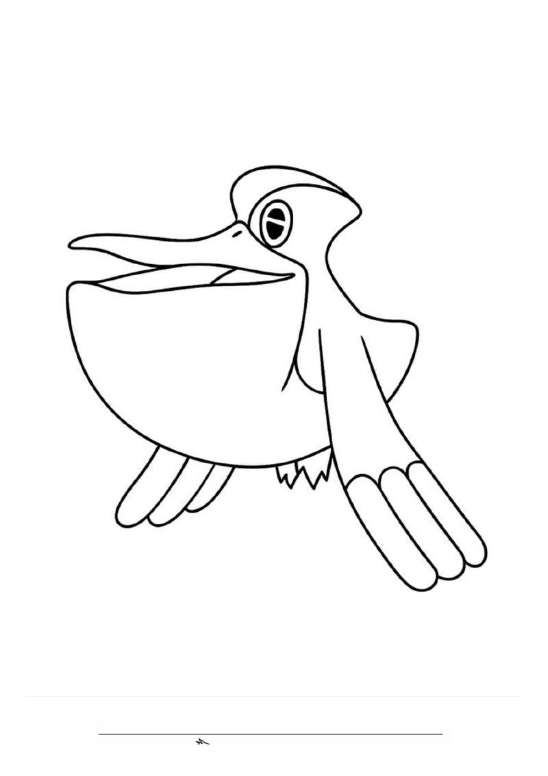 Pelipper Kleurplaat — gratis kleurplaat