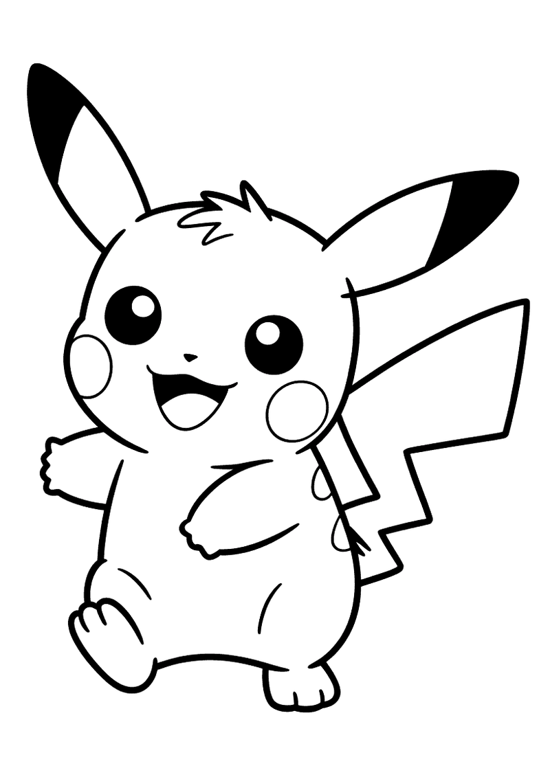 Pikachu Baby Neemt Eerste Slaap Kleurplaat — gratis kleurplaat
