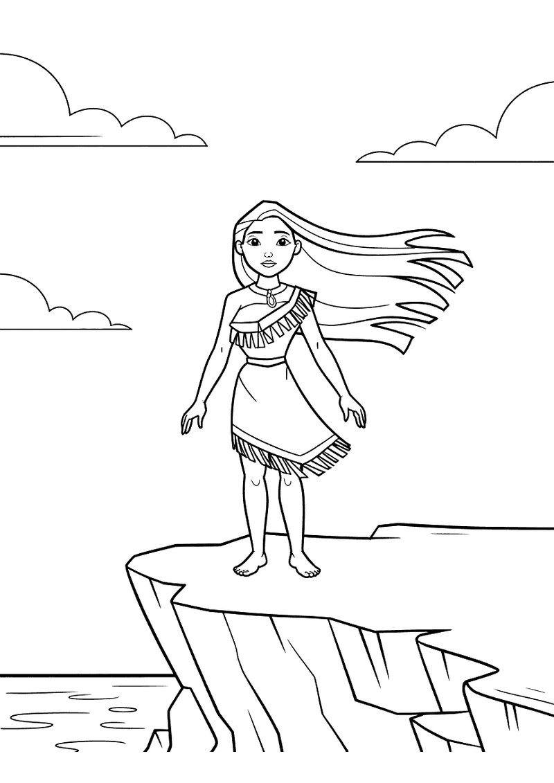 Pocahontas kleurplaten