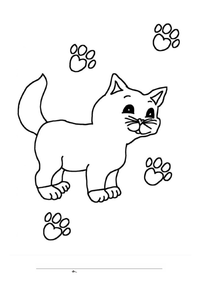 Poes Kleurplaat — gratis kleurplaat