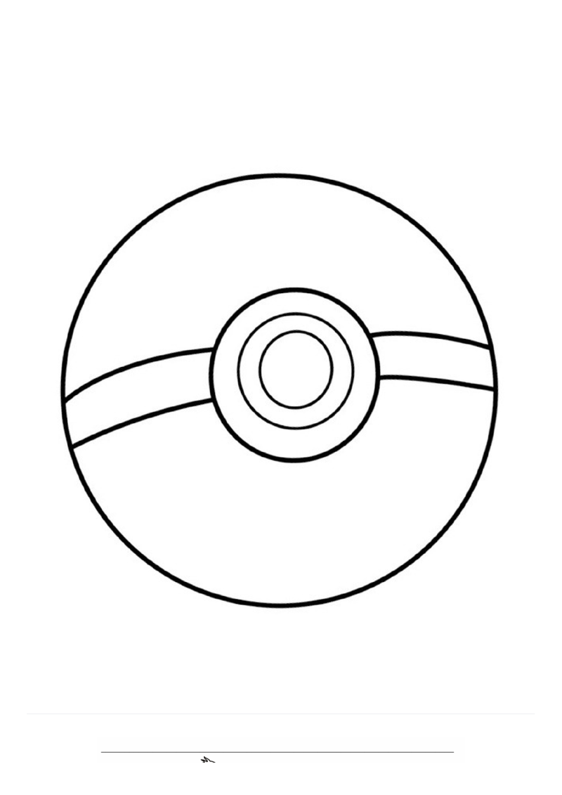 Pokébal Kleurplaat — gratis kleurplaat