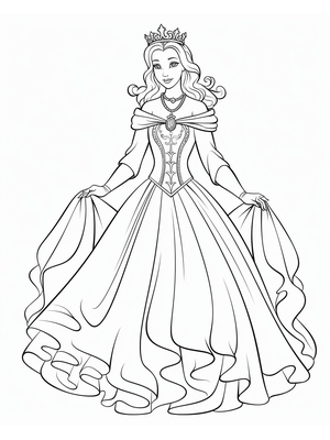 Prinses 9 Kleurplaat — gratis kleurplaat