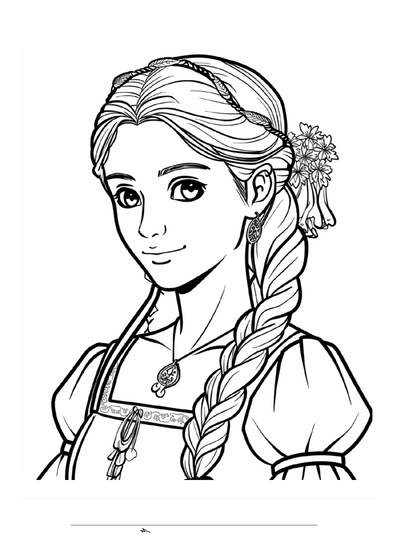 Prinses Bavarian Kleurplaat — gratis kleurplaat