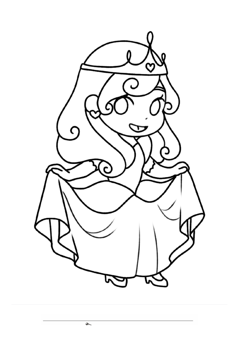 Prinses Cinderella 6 Kleurplaat — gratis kleurplaat