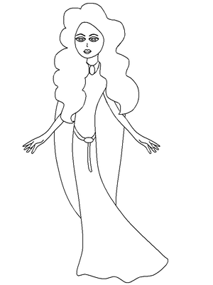 Prinses Freyja Kleurplaat — gratis kleurplaat