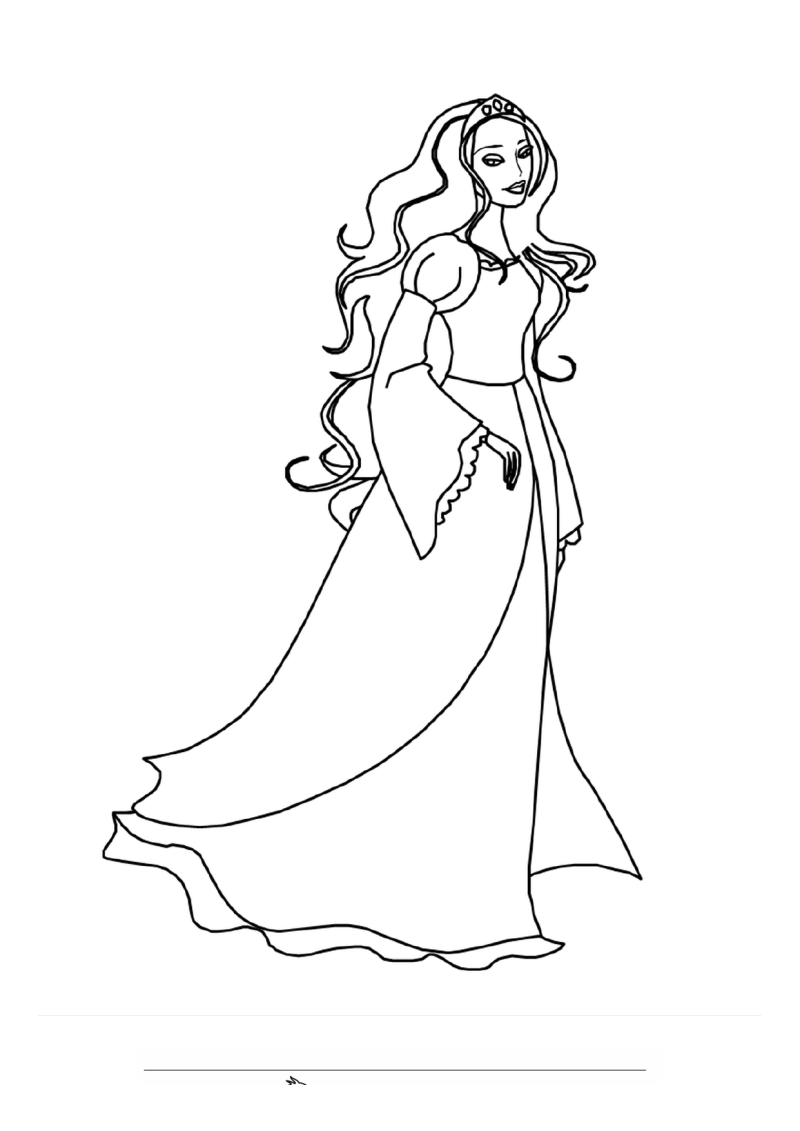 Prinses Irish Kleurplaat — gratis kleurplaat