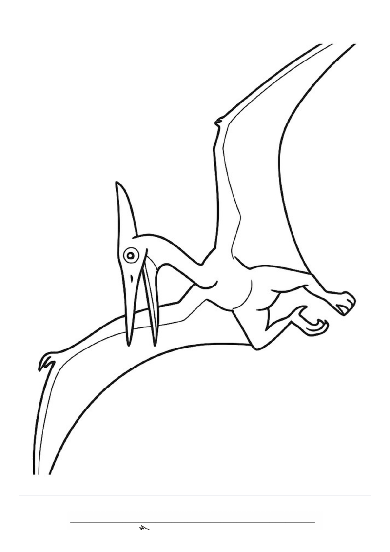 Pteranodon Kleurplaat — gratis kleurplaat