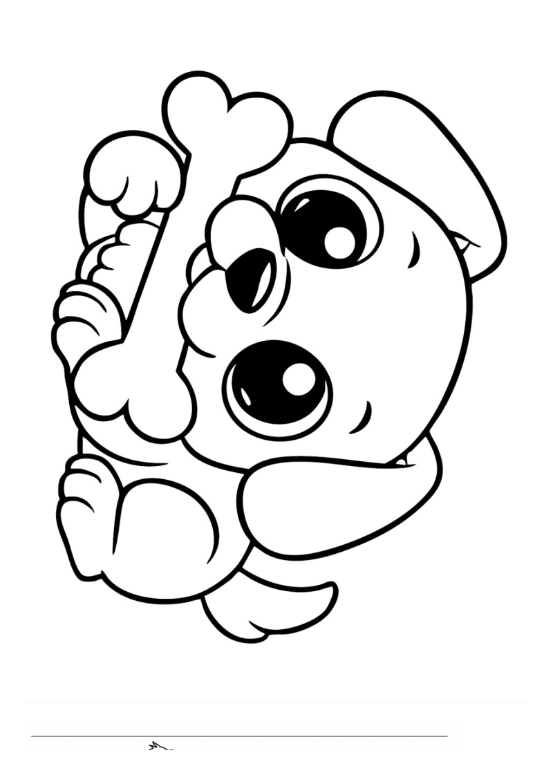Baby Puppy Kleurplaat — gratis kleurplaat