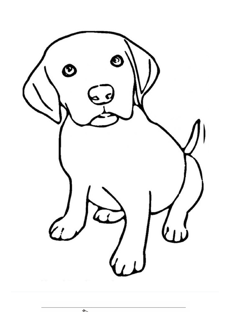 Puppy Kleurplaat — gratis kleurplaat