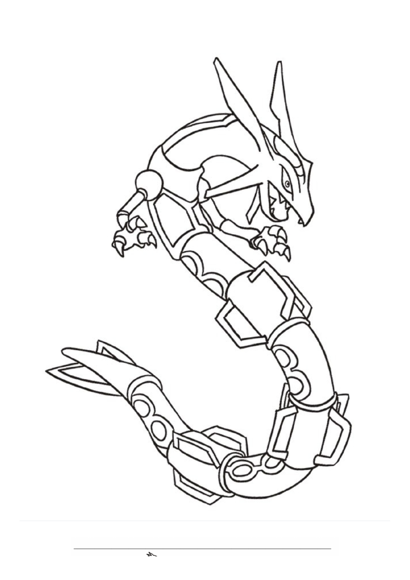 Rayquaza Kleurplaat — gratis kleurplaat