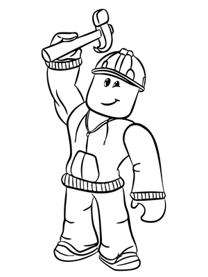 Roblox Builderman 1 Kleurplaat — gratis kleurplaat