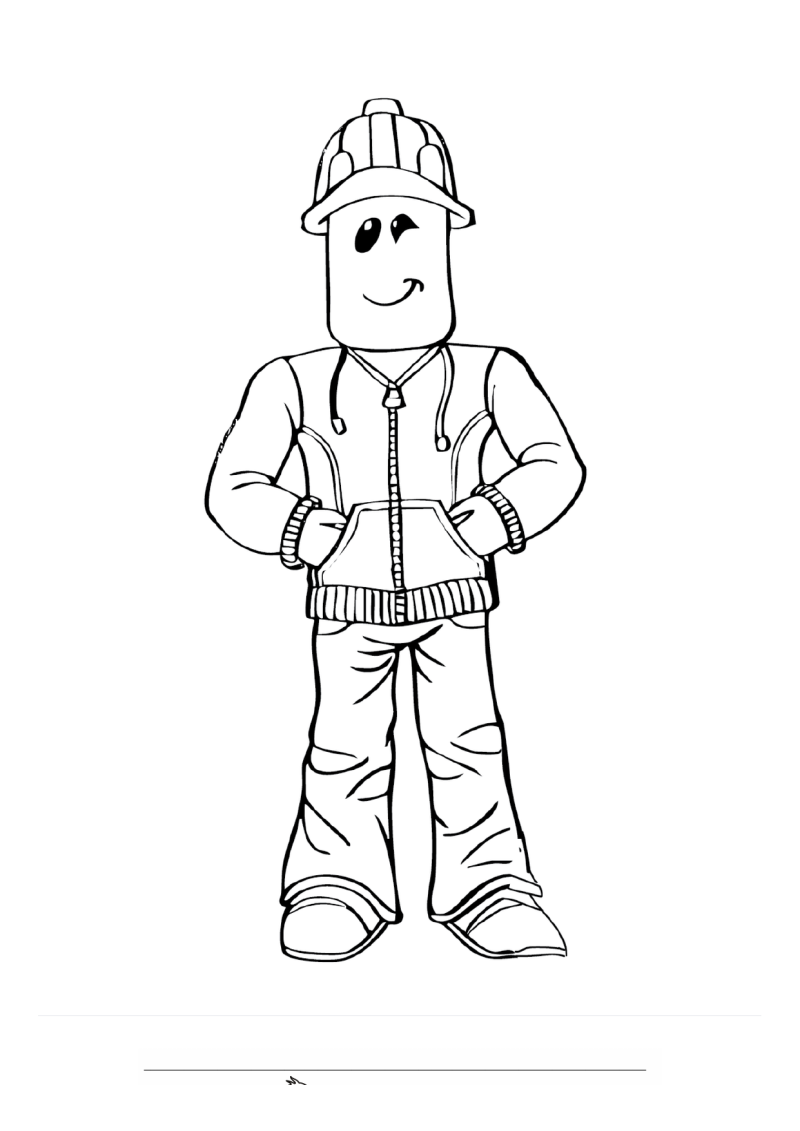 Roblox Builderman 2 Kleurplaat — gratis kleurplaat