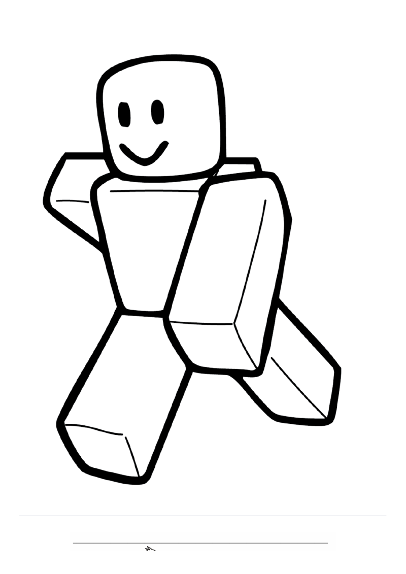 Roblox Noob Kleurplaat — gratis kleurplaat