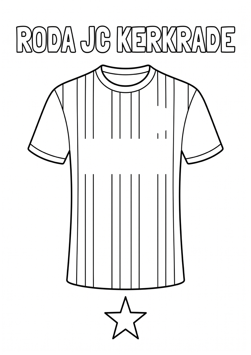 Roda Jc Kerkrade Voetbalshirt Kleurplaat — gratis kleurplaat printen